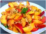 Recette Salade de pêches et nectarines au thé vert vanille gingembre