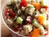 Recette Salade de quinoa avec amandes, feta et légumes