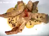 Recette Aiguillettes de canard au poivre vert
