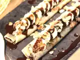 Recette Crêpes sauce chocolat, bananes et amandes effilées