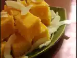 Recette Carrés de polenta à la noix de coco