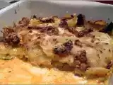Recette Gratin de courgette pomme de terre & chorizo