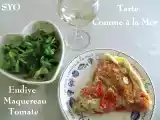 Recette Tarte «comme à la mer » : endive, crème de maquereau, tomate