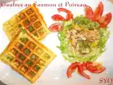 Recette Au menu pascal : gaufres au saumon et poireau de mamigoz