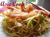 Recette Nid de nouilles aux crevettes