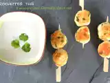 Recette Brochettes thaï et sa sauce coco citronnelle citron vert