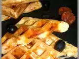 Recette Gaufres au chorizo et olives noires