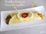 Recette Tortillas aux poivrons et saucisses, de mamigoz, à la plancha