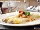Recette Asperges tièdes, crumble au parmesan