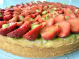 Recette Tarte fraise pistache sur sablé breton