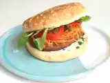 Recette Burger de saumon & crème kiri-ciboulette