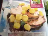 Recette Rando à fontainebleau et rôti de veau vigneron
