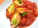 Recette Conchiglioni farcis aux trois fromages et tomates cerises rôties