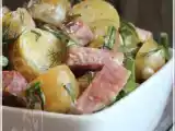 Recette Salade-repas de pommes de terre grelots, de haricots et de jambon