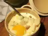 Recette Œuf cocotte au panais, roquefort et poire