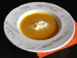 Recette Velouté de potimarron et sa crème aux lardons fumés