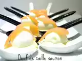 Recette Oeuf de caille saumon sur lit de mayo-citron vert