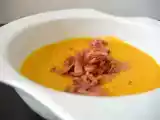 Recette Velouté de courges au curry & speck grillé!