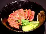 Recette Tataki de boeuf mariné à la citronnelle gingembre et coriandre