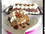 Recette Victoria cake banana crème petit suisse au miel enrobage chocolat chantilly