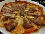 Recette Pizza aux aiguillettes de canard