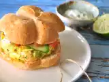 Recette Burger de saumon & sauce coriandre