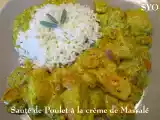 Recette Le poulet sauté à la crème de massalé du petit bistro