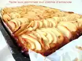 Recette Tarte aux pommes sur crème d'amande (pâte au fromage blanc)
