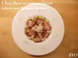 Recette Chou rave crémé aux quatre epices et son lard fumé, à l'actifry