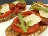 Recette Bruschetta chorizo & parmesan