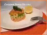 Recette Tartare de saumon, melon basilic, avocat