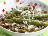 Recette Salade de haricots verts aux tomates confites et asperges vertes