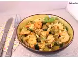 Recette Pâtes aux courgettes, crevettes et épices