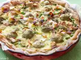 Recette Tarte aux petits pois et artichauts