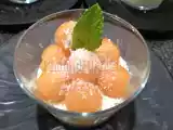 Recette Billes de melon à la crème de coco