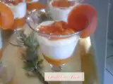 Recette Crème au mascarpone sur compotée d'abricots.