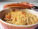 Recette Crumble de tomates cerise et crevettes