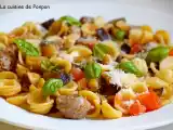 Recette Orecchiette, saucisse et aubergine