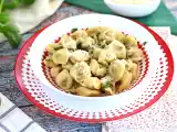 Recette Tortellinis au parmesan, jambon et basilic