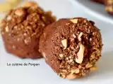 Recette Financier au chocolat garni d'amande et de pralin