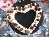 Recette Heart cake au kinder - tarte cœur au kinder pour la saint valentin
