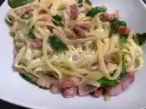 Recette Linguine aux lardons, ricotta et épinards