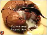 Recette Coulant coeur de ganache chocolat blanc nougat