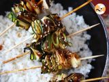 Recette Brochettes de courgette avec une sauce asiatique délicieuse et relevée