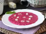 Recette Risotto à la betterave et au gorgonzola : une explosion de couleurs et de saveurs!