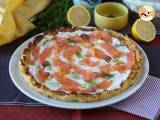 Recette Tarte au saumon fumé avec une base de pommes de terre