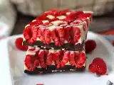 Recette Tablette de chocolat façon franui, aux framboises, chocolat blanc et chocolat noir!