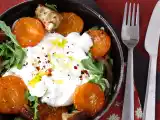 Recette Salade d'abricots rôtis, roquette et burrata