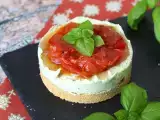 Recette Cheesecake salé au fromage frais, basilic et tomates cerises