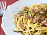 Recette Pâtes aux courgettes et au speck